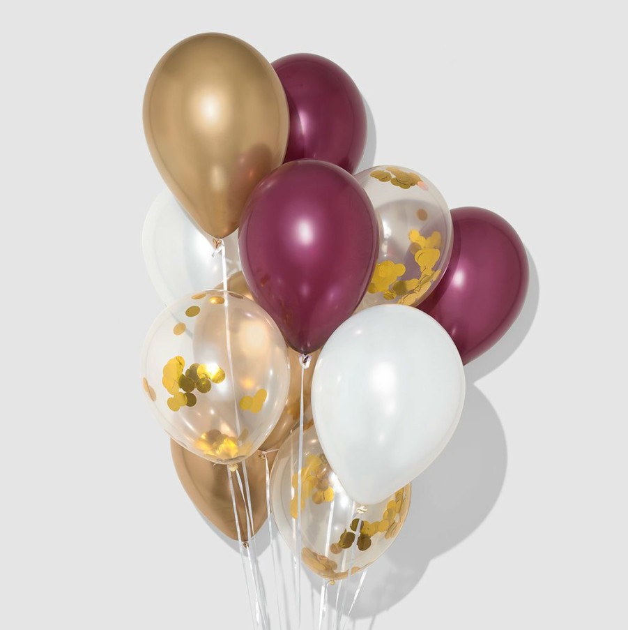 * Coterie Decorations Plum Confetti Balloon Bunch Decorations