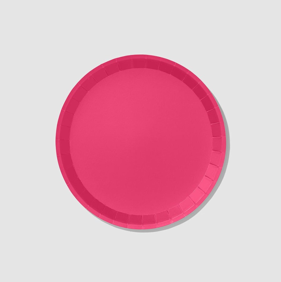 * Coterie Hot Pink Classic Large Plates (10 Per Pack) Tabletop Tabletop