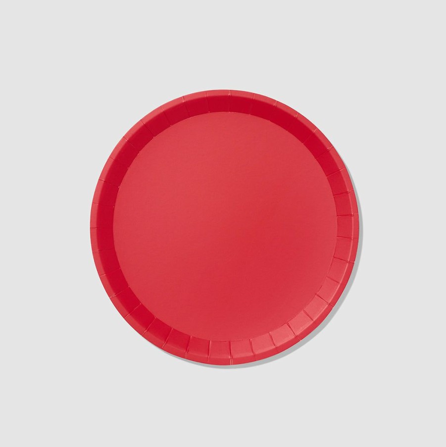 * Coterie Tabletop Red Classic Large Plates (10 Per Pack) Tabletop