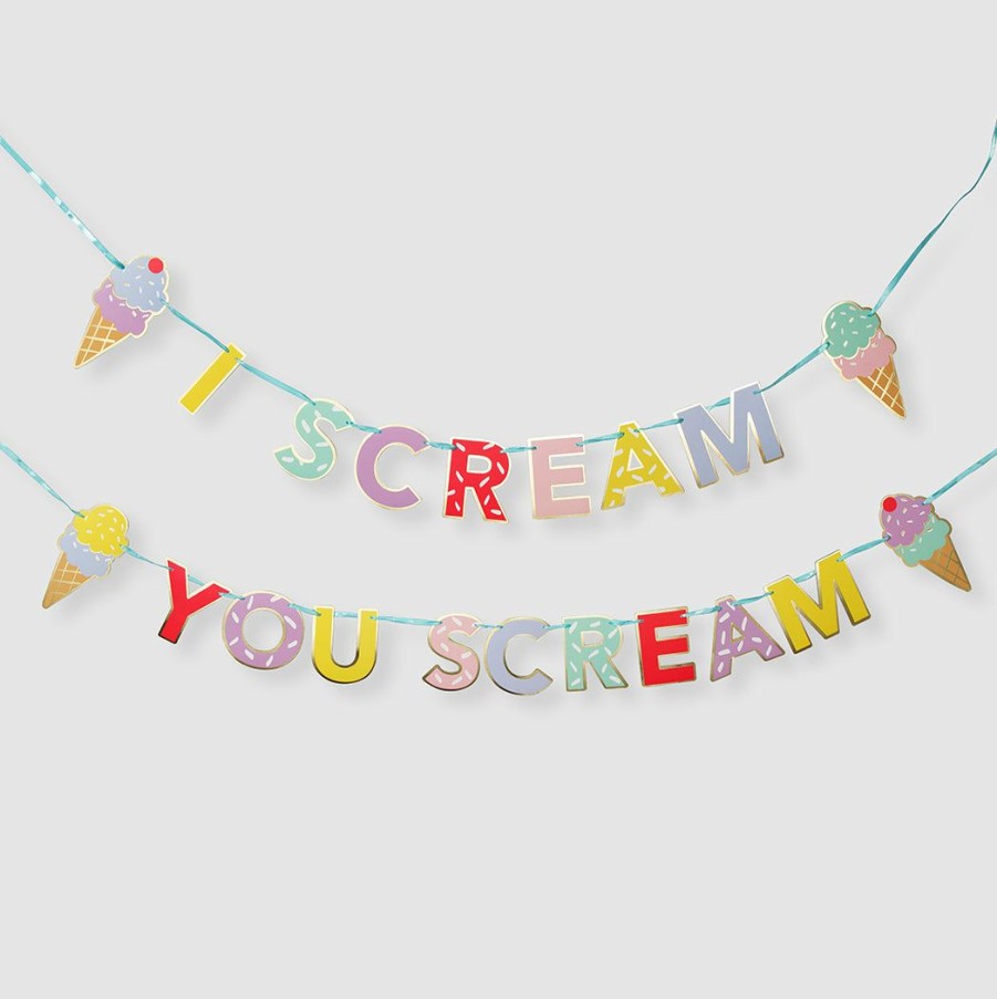 * Coterie I Scream You Scream Banner Decorations Decorations