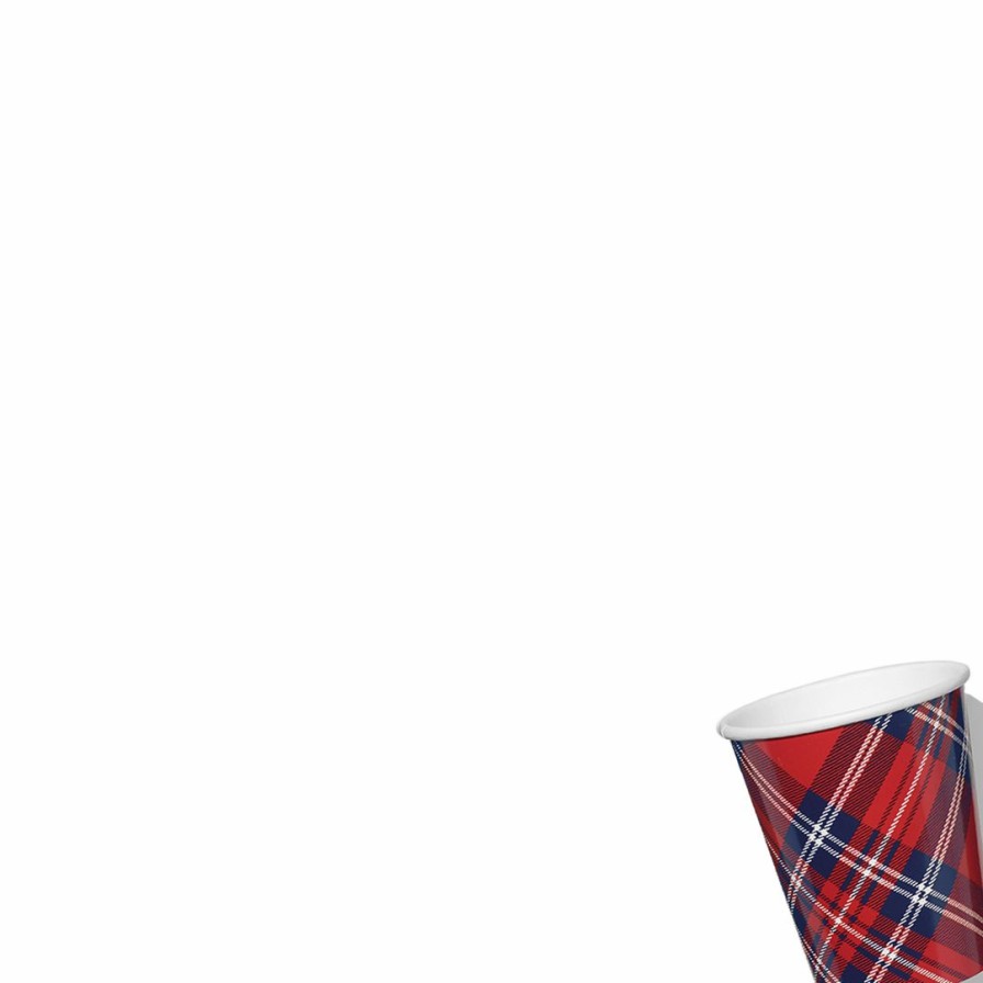 * Draper James X Coterie Plaid Cups (10 Per Pack) Tabletop Tabletop