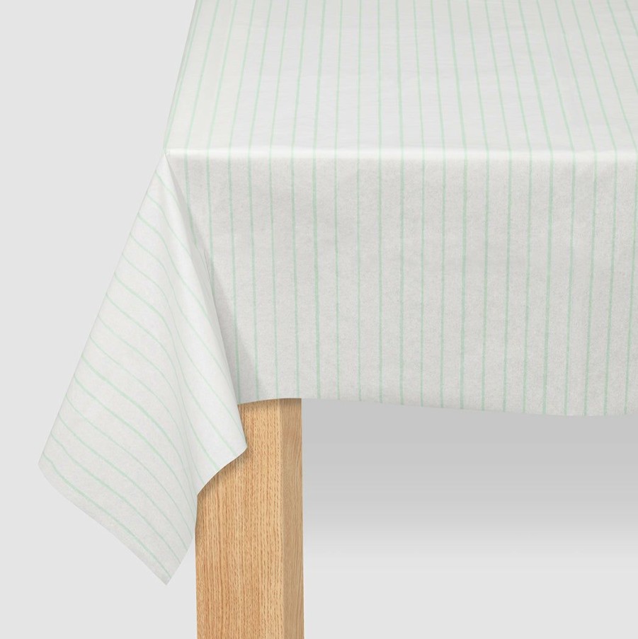 * Coterie Tabletop Mint Pinstripe Tablecloth Tabletop