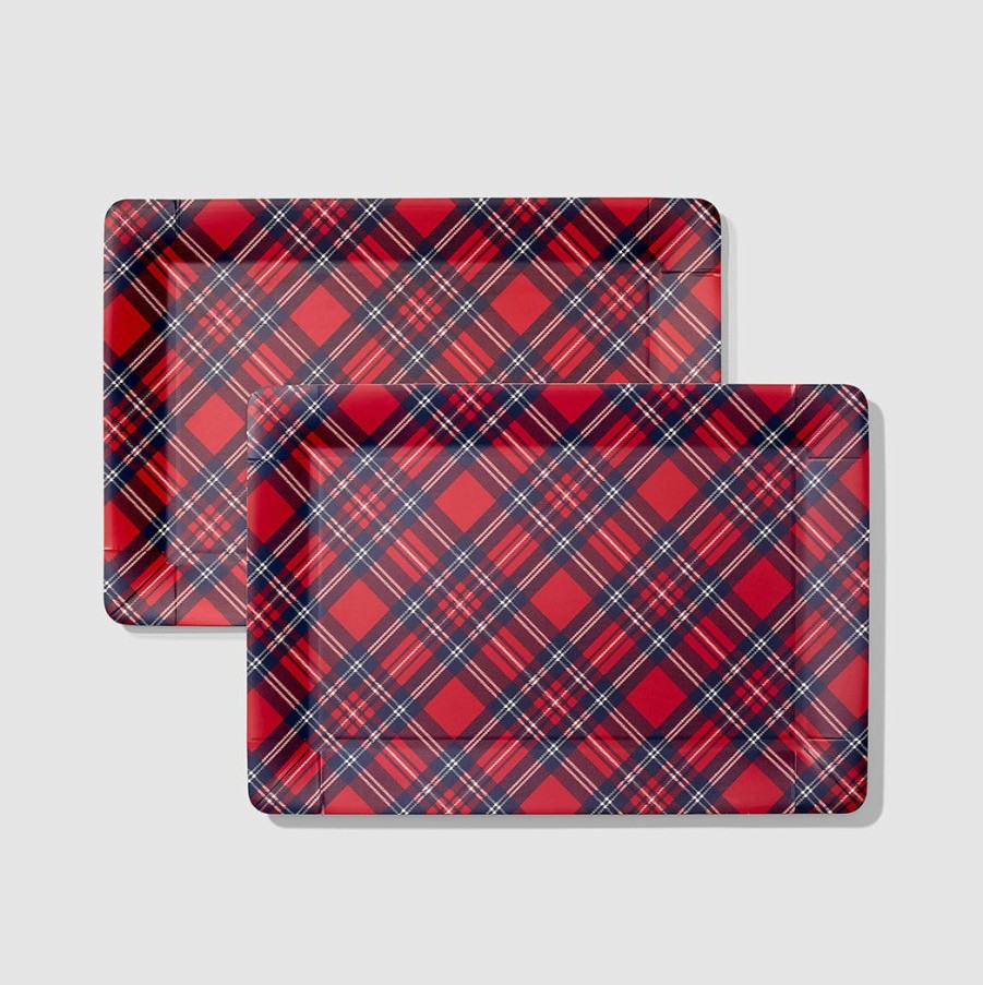 * Draper James X Coterie Plaid Serving Trays (2 Per Pack) Tabletop