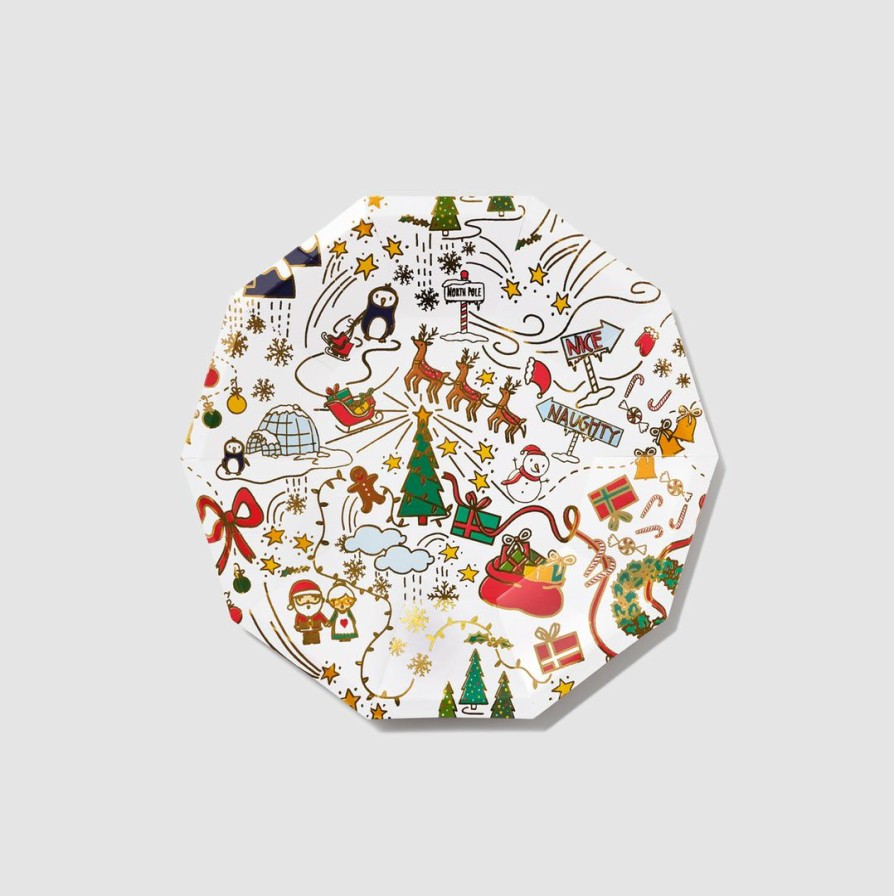 * Coterie North Pole Large Plates (10 Per Pack) Tabletop