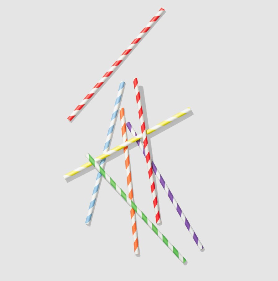 * Coterie Make It Rainbow Paper Straws (25 Per Pack) Tabletop