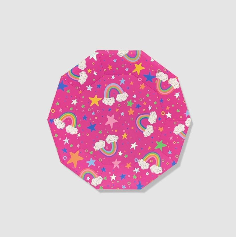 * New Arrivals Coterie X Sparkella Rainbow Large Plates (10 Per Pack) Tabletop