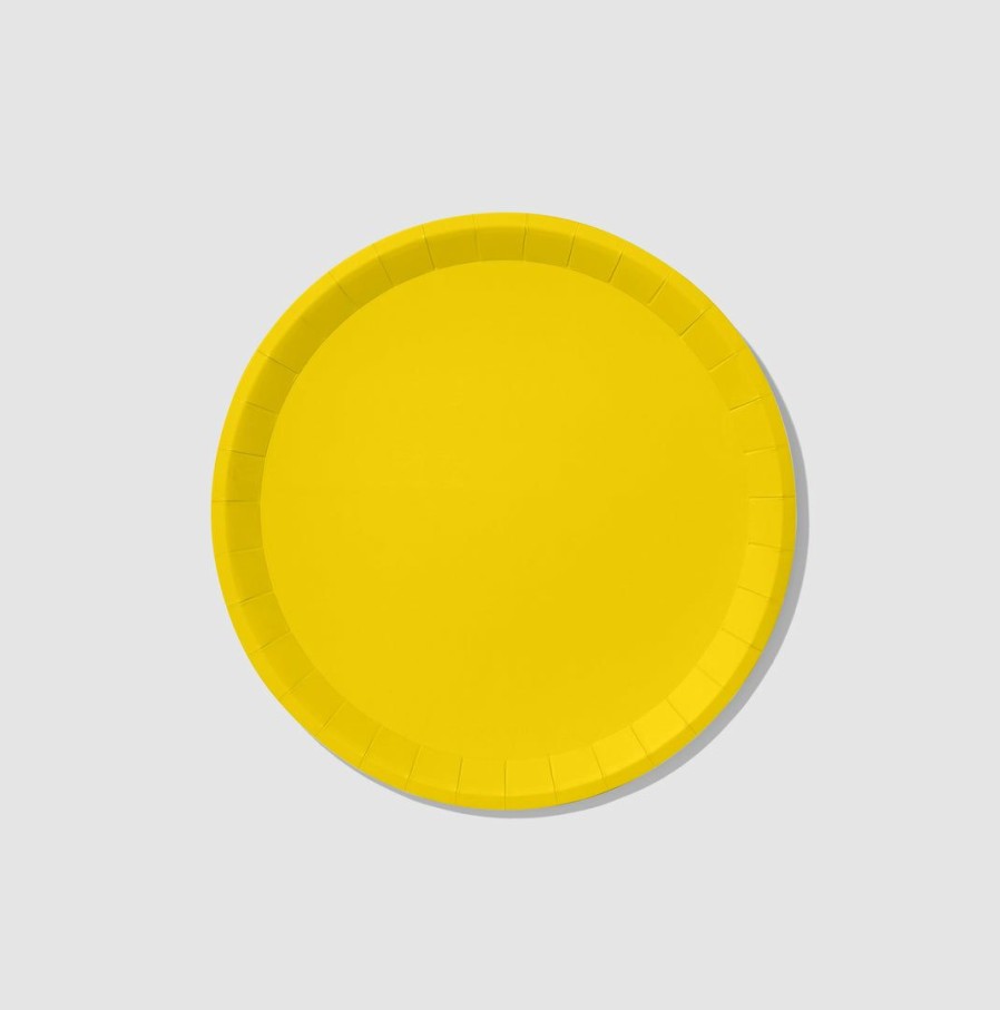 * Coterie Sunshine Yellow Classic Large Plates (10 Per Pack) Tabletop