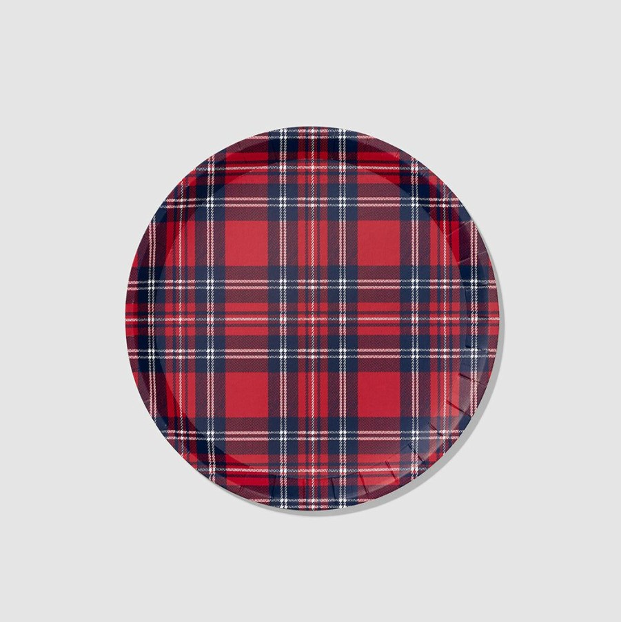 * Draper James X Coterie Plaid Large Plates (10 Per Pack) Tabletop