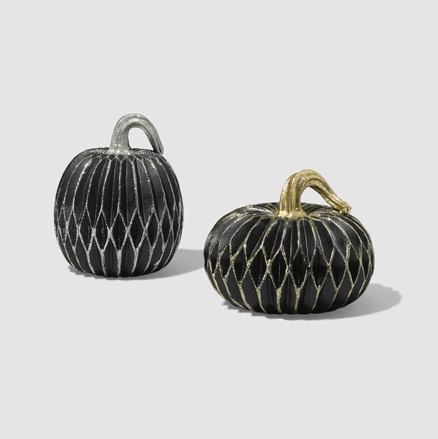 * Coterie Dark Night Pumpkins (2 Per Pack) Decorations