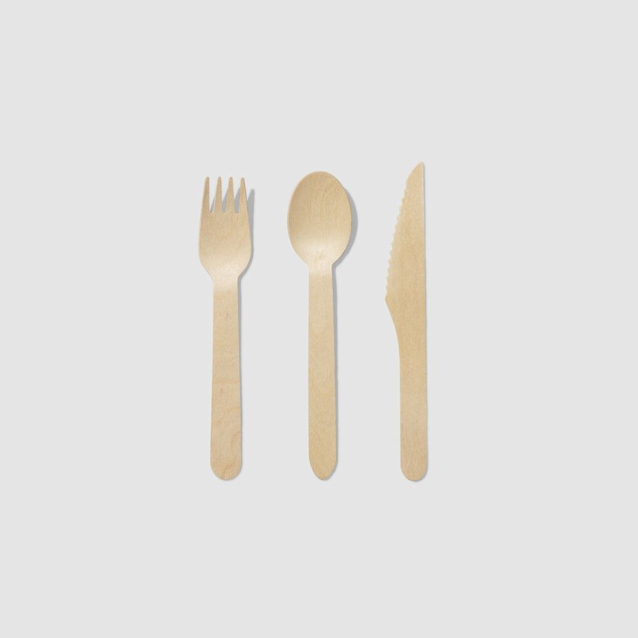 * Coterie Wooden Cutlery Set (30 Per Pack) Tabletop