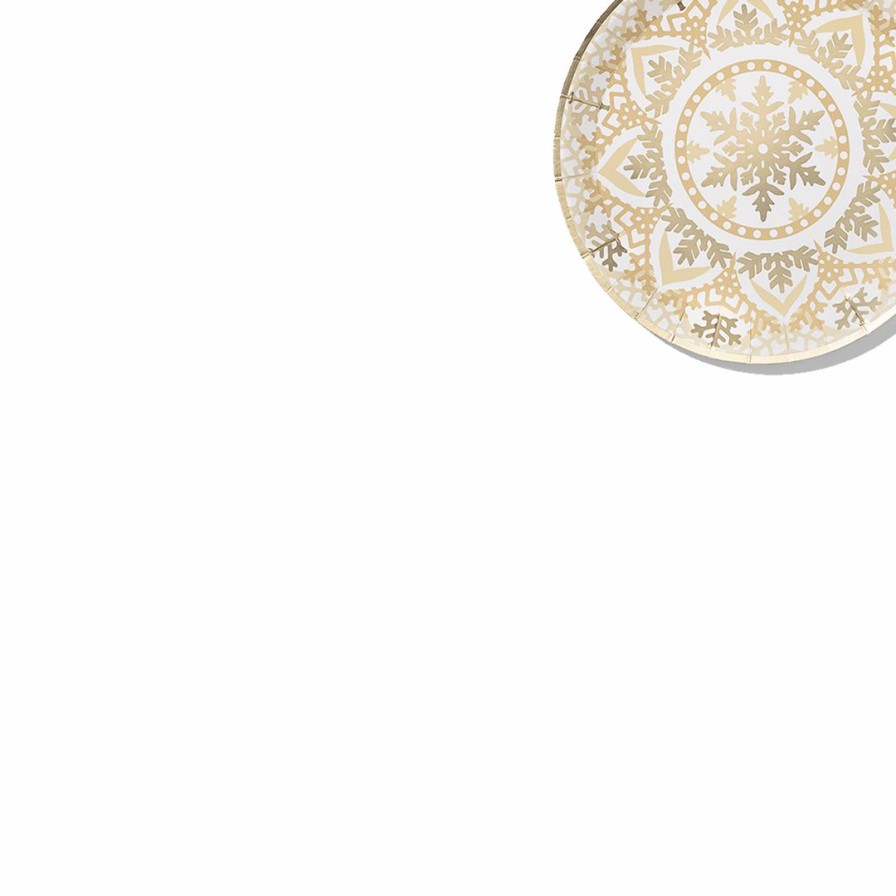 * Coterie Golden Snowflake Small Plates (10 Per Pack) Tabletop Tabletop