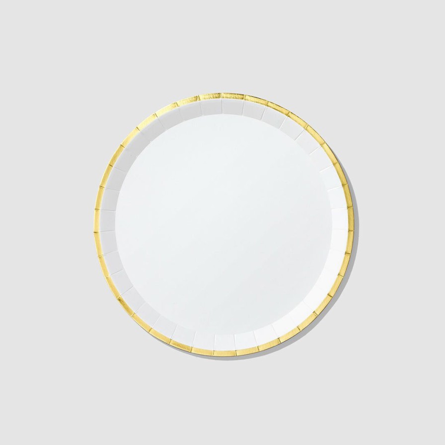 * Coterie White And Gold Classic Large Plates (10 Per Pack) Tabletop