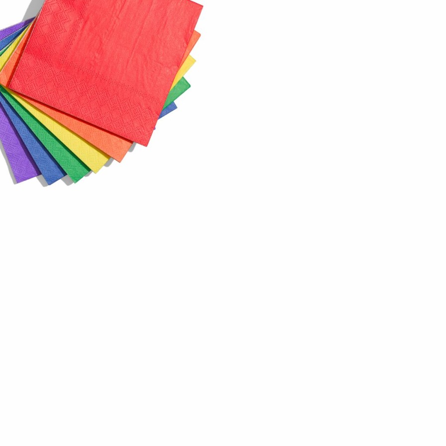 * Coterie Make It Rainbow Cocktail Napkins (25 Per Pack) Tabletop Tabletop