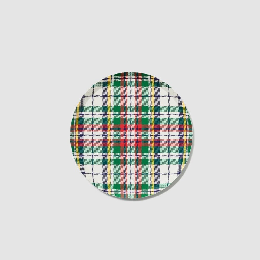 * Coterie Tabletop Festive Plaid Small Plates (10 Per Pack) Tabletop