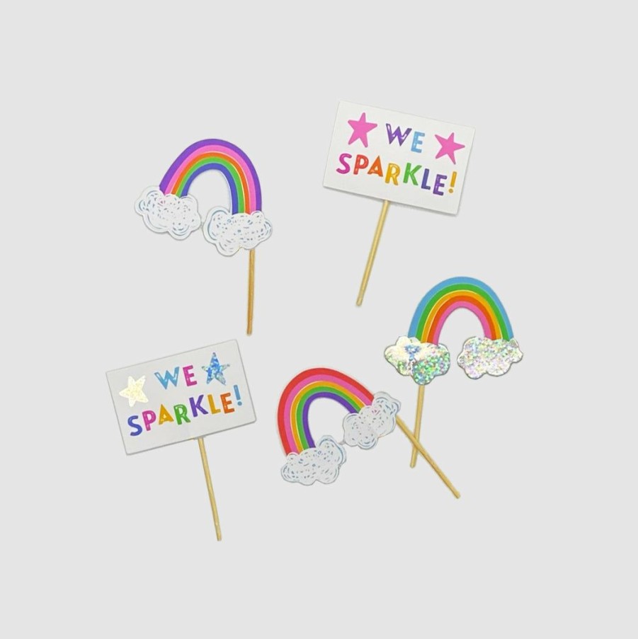 * New Arrivals Coterie X Sparkella Rainbow Toppers (10 Per Pack) Decorations