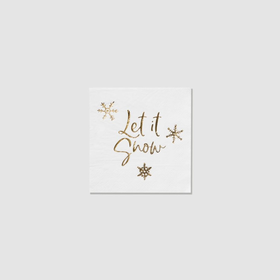 * Coterie Tabletop Let It Snow Cocktail Napkins (25 Per Pack) Tabletop