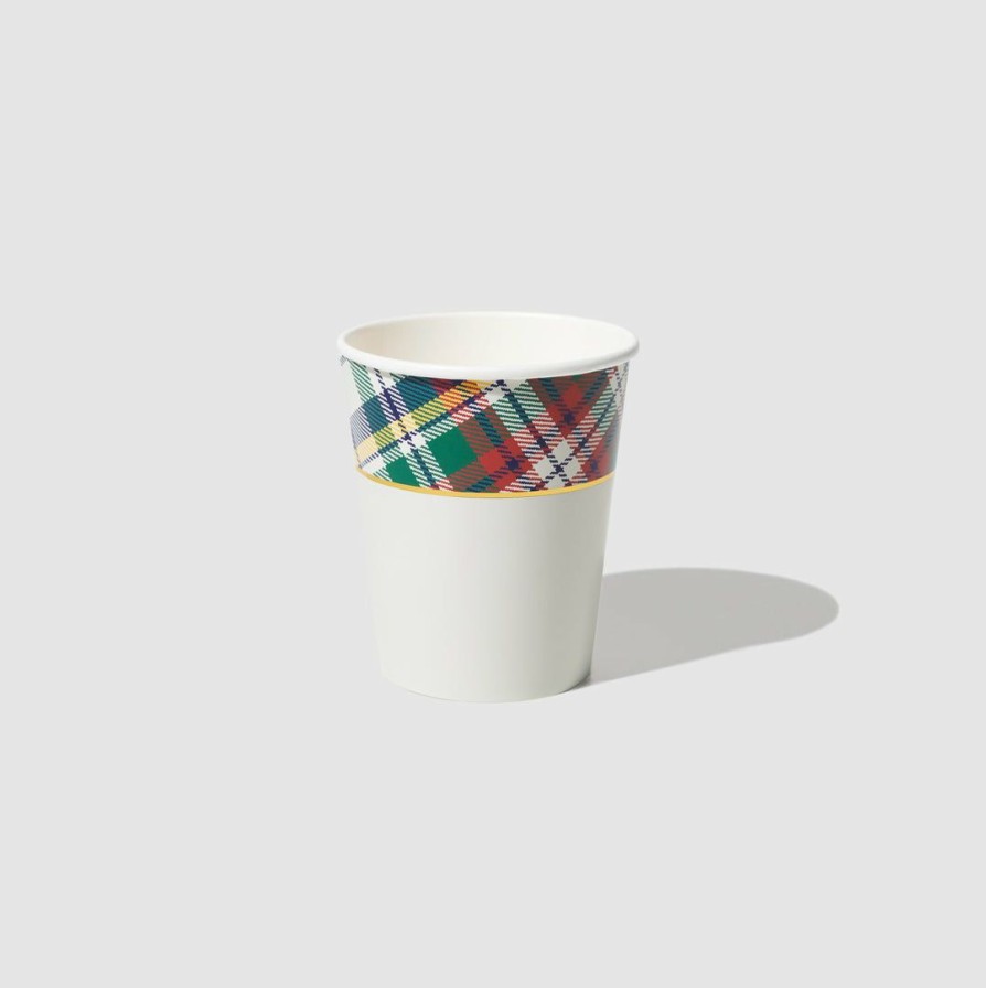 * Coterie Festive Plaid Cups (10 Per Pack) Tabletop