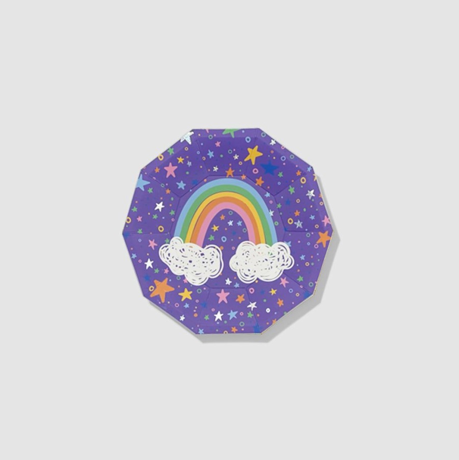 * Coterie X Sparkella Rainbow Small Plates (10 Per Pack) New Arrivals Tabletop