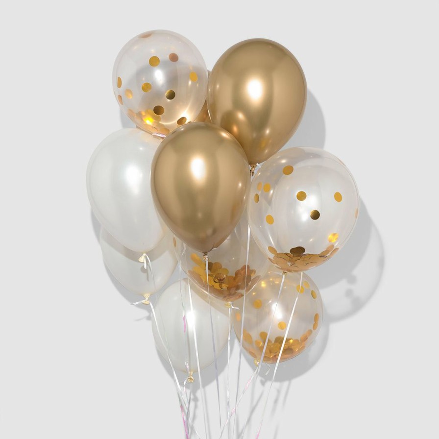 * Coterie Decorations Gold Confetti Balloon Bunch Decorations