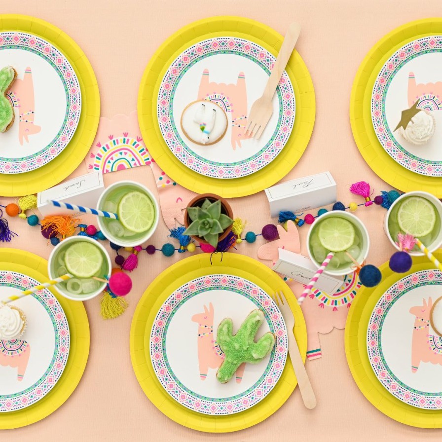 * Coterie Happy Llama Small Plates (10 Per Pack) Tabletop