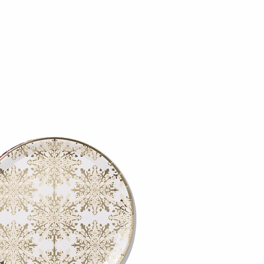 * Coterie Golden Snowflake Large Plates (10 Per Pack) Tabletop Tabletop